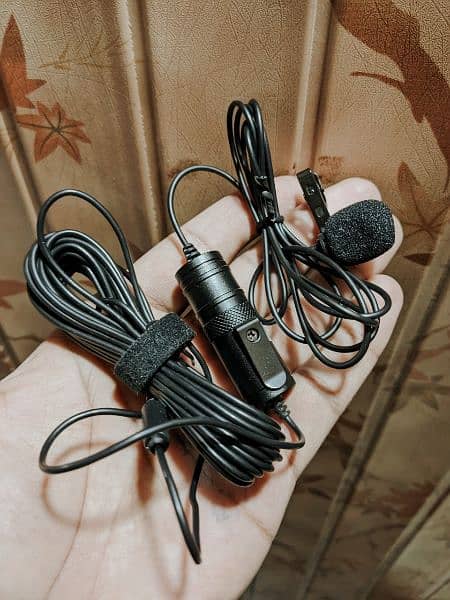Boya M1 mic with noise cancelling filter, leather pouch 100% genuine 1