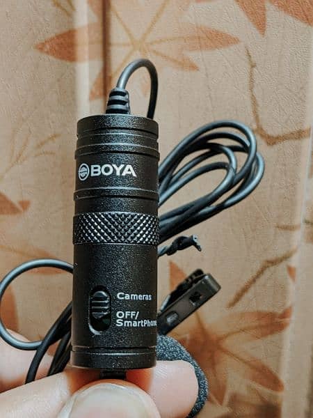 Boya M1 mic with noise cancelling filter, leather pouch 100% genuine 6