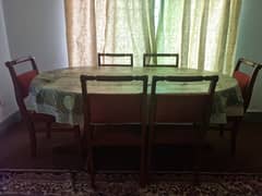 Dining table with six chairs urgent sale