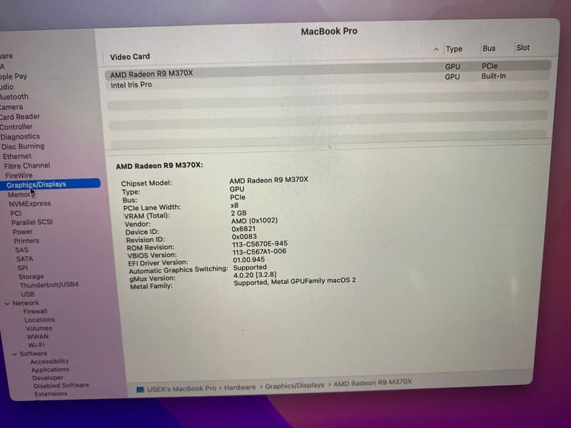 Macbook Pro 2015 15 inch 6