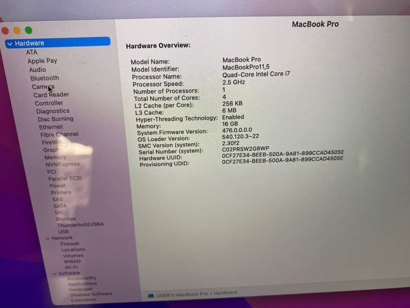 Macbook Pro 2015 15 inch 8