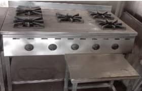 5 Burner Cooking Stand Commercial Kitchen