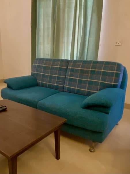 Blue sofa 2 seater (9/10) condition 2