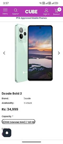 dcode bold 3 full box /6+8gb 128 gb mobile home use 03330972024