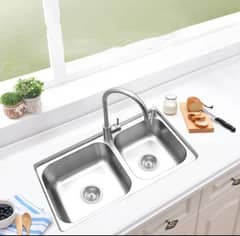 SS 304  Double tub sink