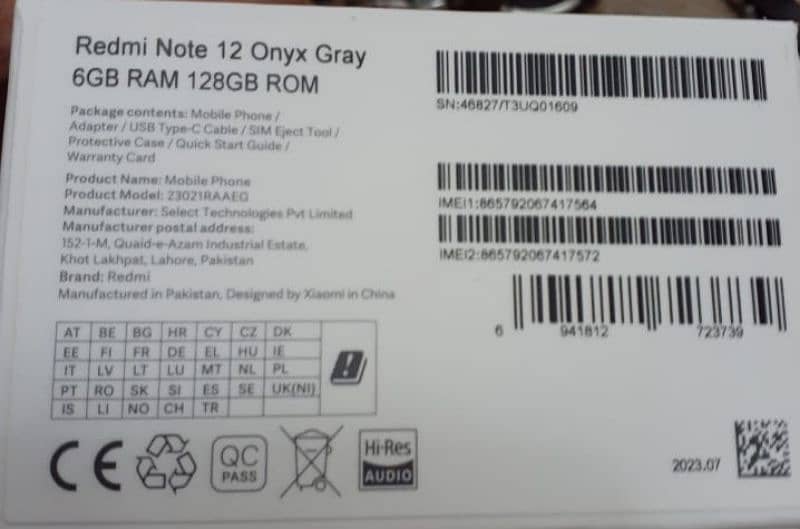 Redmi Note 12 128/6 GB for sale 2