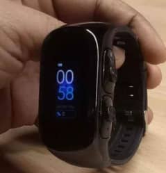 Smart watch with Earbuds high noose cancellation Delivery available 0