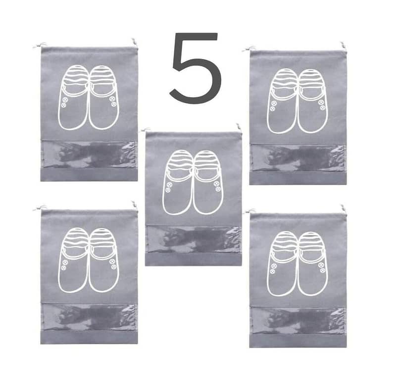 Travel Shoes Storage Bags, Pack Of 5 2