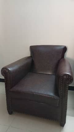1 seater leather sofa