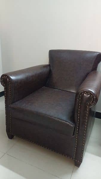 1 seater leather sofa 1