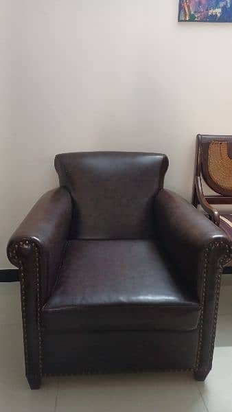1 seater leather sofa 2