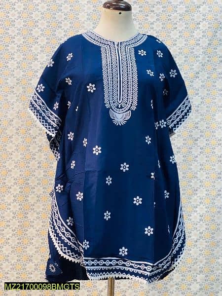 1 Pc Women's Stitched Linen Block Printed Frock . . . Cash on Delivery 4