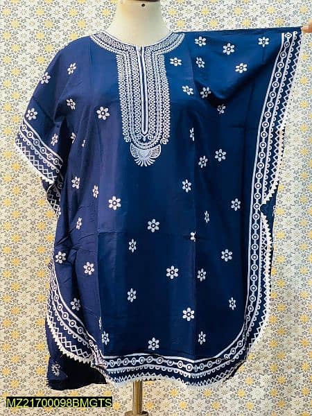 1 Pc Women's Stitched Linen Block Printed Frock . . . Cash on Delivery 5