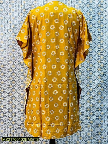1 Pc Women's Stitched Linen Block Printed Frock . . . Cash on Delivery 9