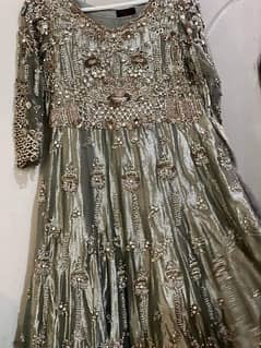 bridel dress full heavy jellwry work made in golden zari brand 0