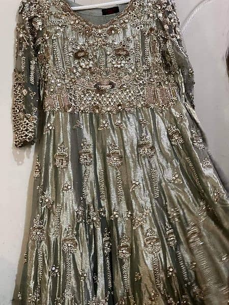 bridel dress full heavy jellwry work made in golden zari brand 0