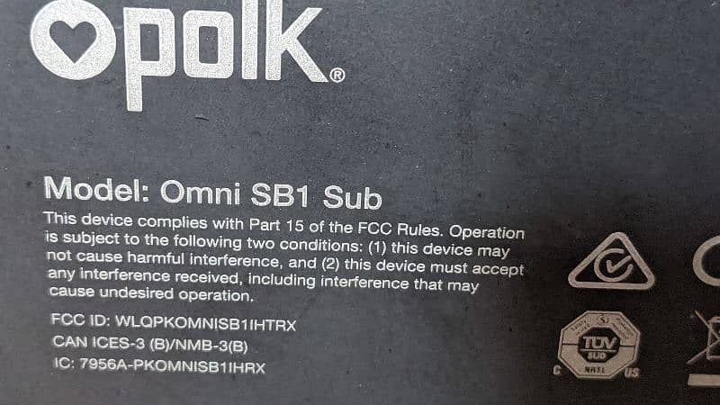 Polk audio Omni mini sb 1 15