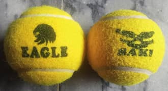 2 CRICKET TENNIS BALLS EAGLE AND SAKI