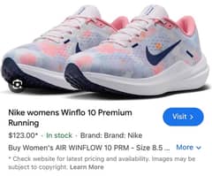 Nike winflo premium women running shoe size US 7.5, UK 5 0
