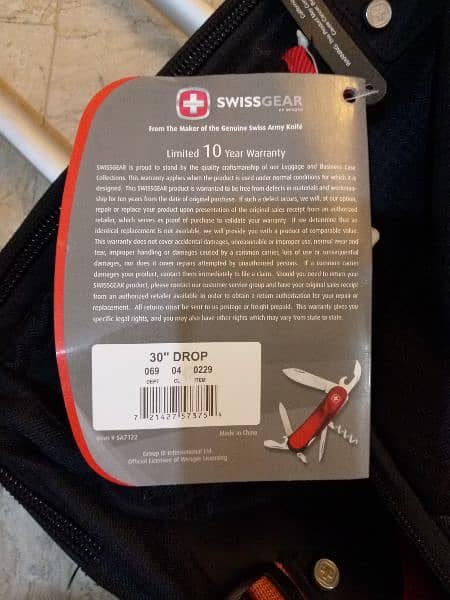 Swiss Gear luggage bag 12