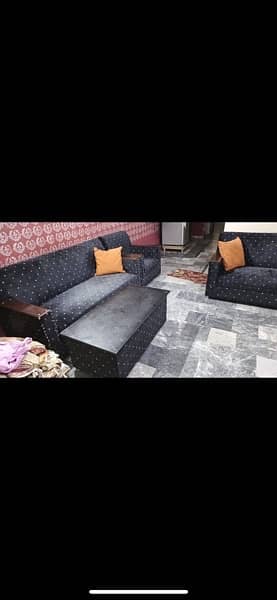 Complete bed set with sofa set and chairs 2