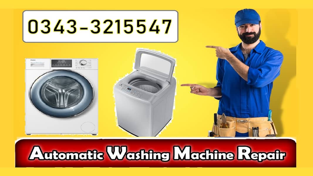 Automatic Washing Machine Repair Service Samsung Dawlance Haier LG Pel 0