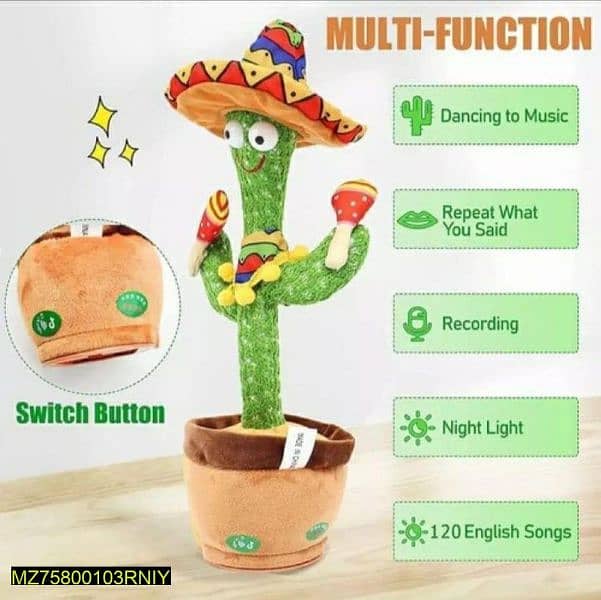 Cactus speaking toy rechargeable 2