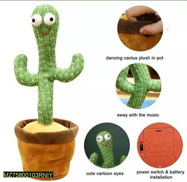 Cactus speaking toy rechargeable 3