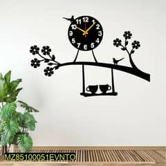 Wall Clock Hanging Cups with tree 0