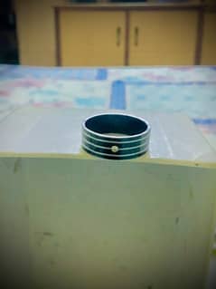 black ring with white lines