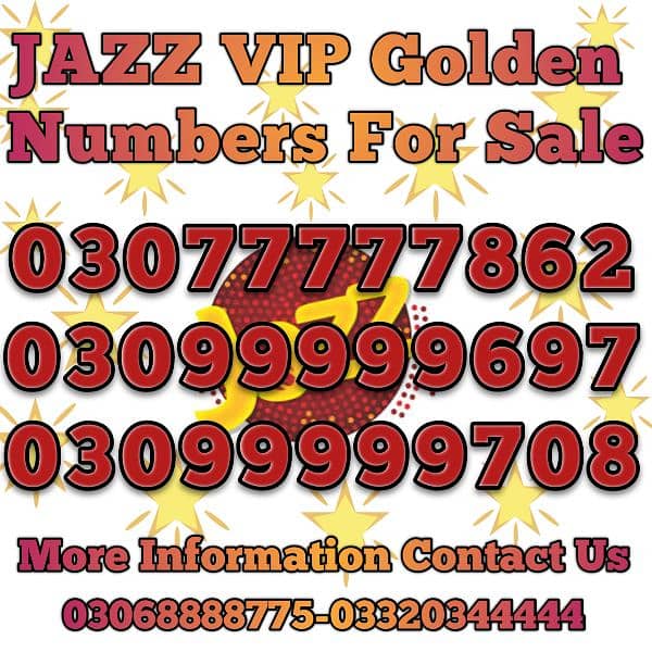 JAZZ VIP Golden Numbers offer 0