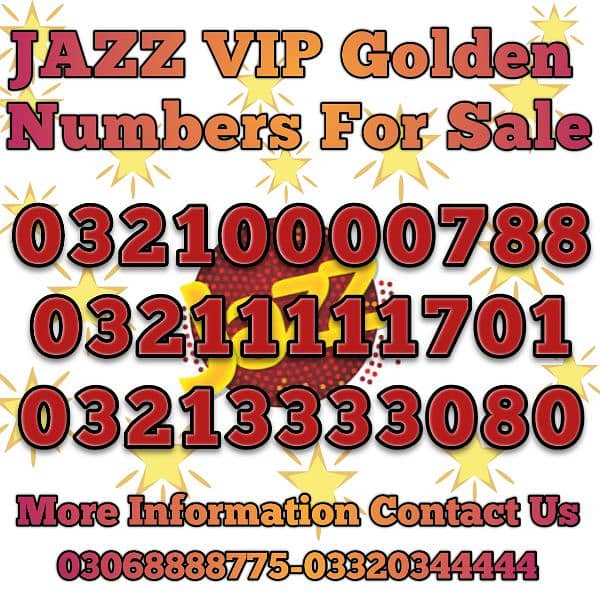JAZZ VIP Golden Numbers offer 1