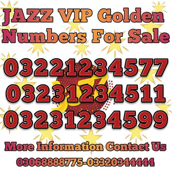 JAZZ VIP Golden Numbers offer 3