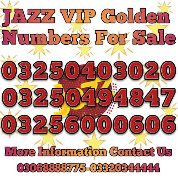 JAZZ VIP Golden Numbers offer 5