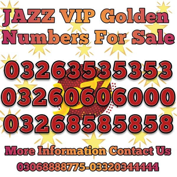 JAZZ VIP Golden Numbers offer 6