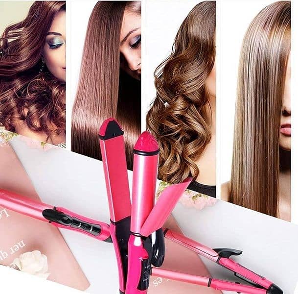 2 in 1 Hair Straightener and Curler 0