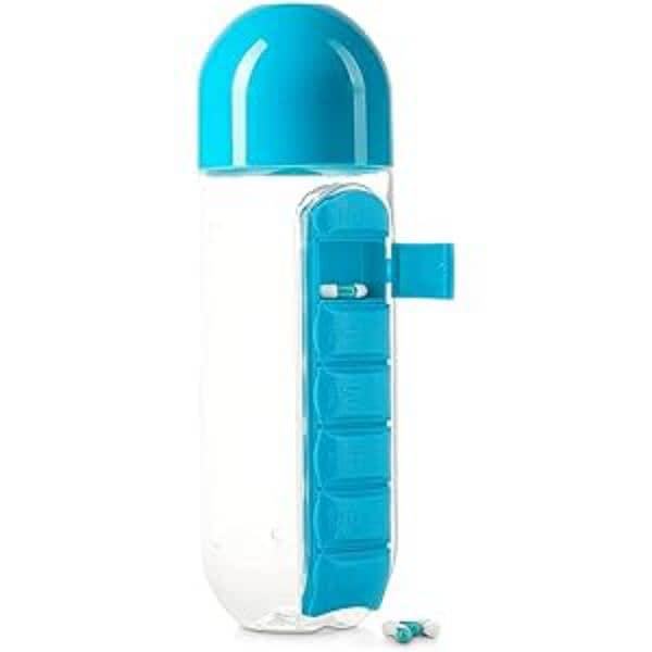 Portable Water bottle with built in pills/for medicines/camping/outdor 13