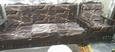 wooden 5 seater sofa set