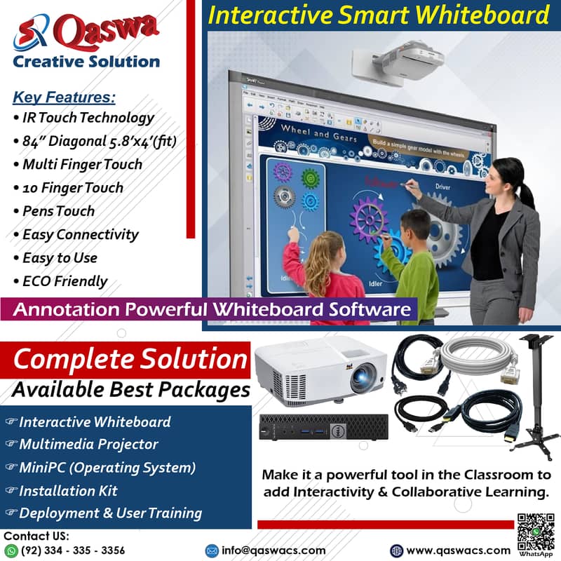 Smart Board, Interactive Whiteboard, Interactive IFP, Touch Display 15