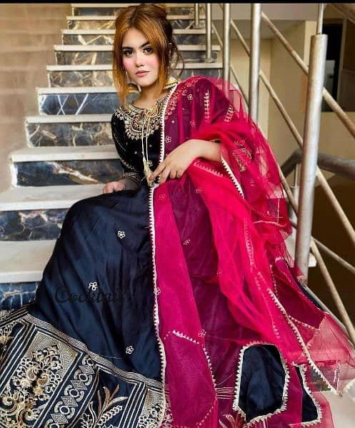 New design beautiful fancy Eid Wedding and party wear maxi collection 1