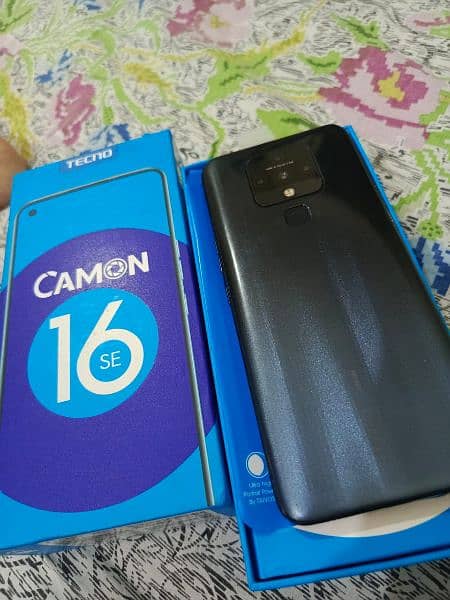 Tecno camon 16 (6/128) Ram with box and charger lush condition 0