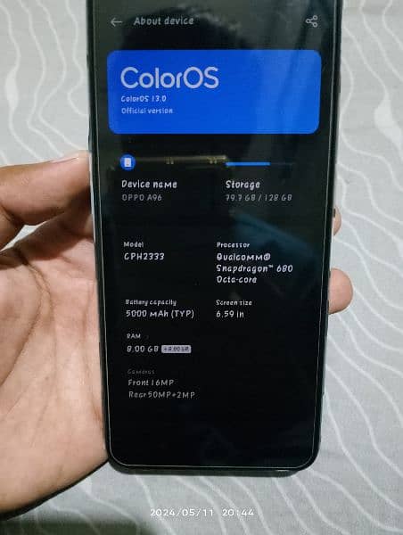 oppo A 96 8 128 me he urgent sale need money 1