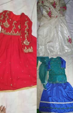 Fancy suits for sale maxi (1700) lehnga(2000) and frock(1200)