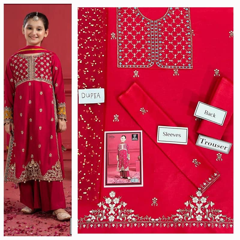 Kids 3 piece embroidered collection 1