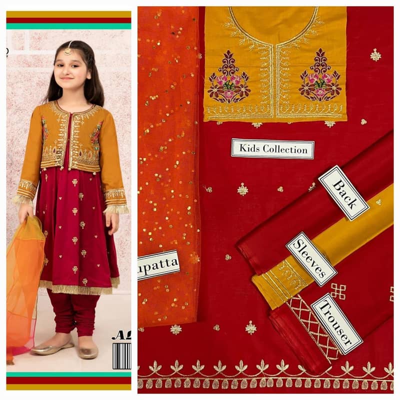 Kids 3 piece embroidered collection 2