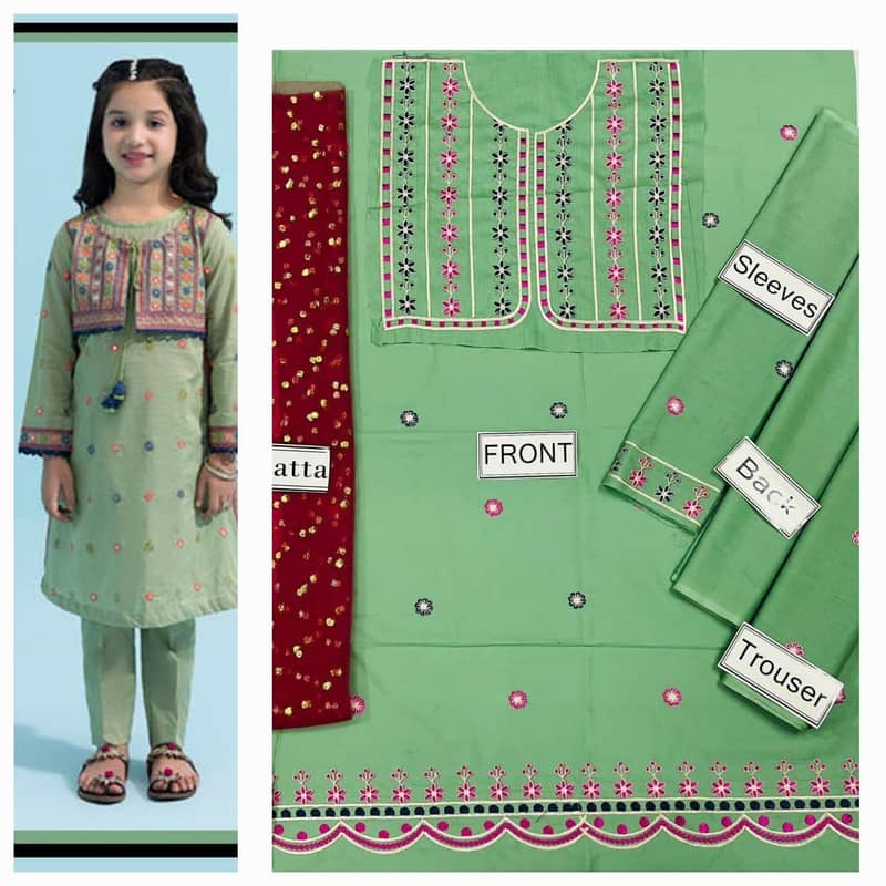 Kids 3 piece embroidered collection 5