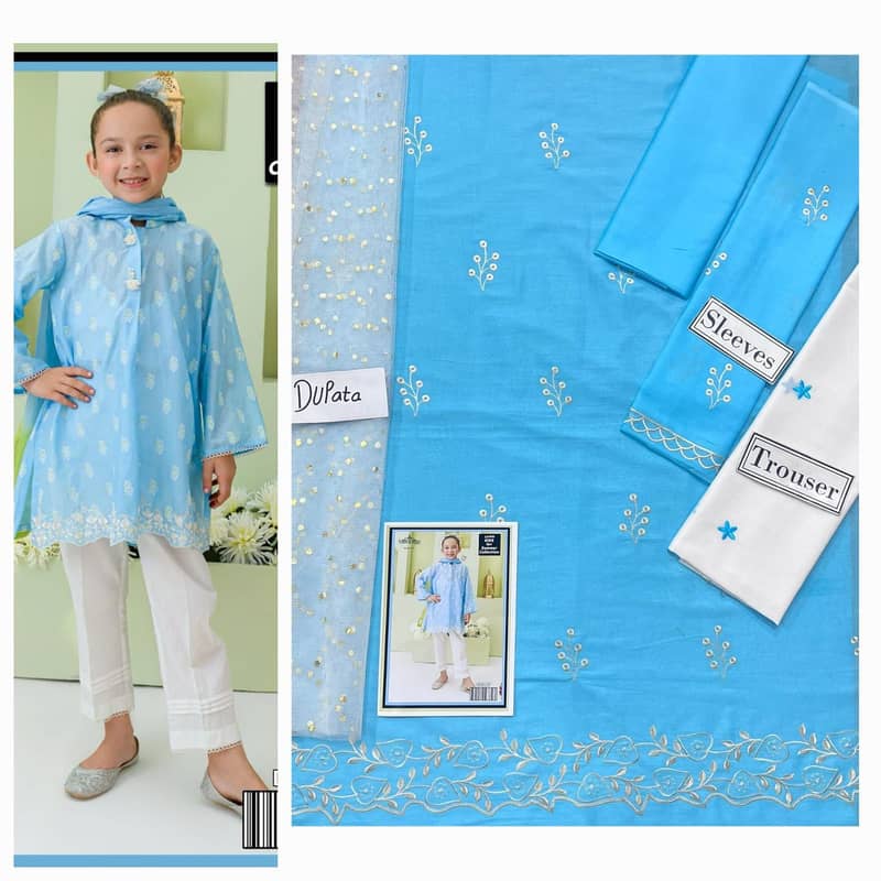 Kids 3 piece embroidered collection 8