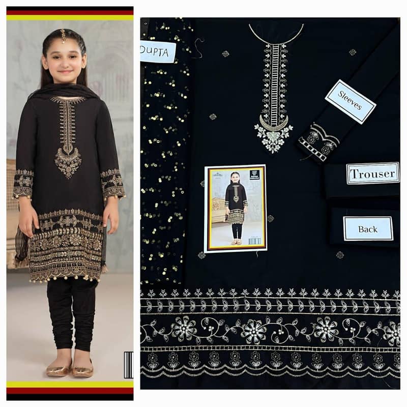 Kids 3 piece embroidered collection 11