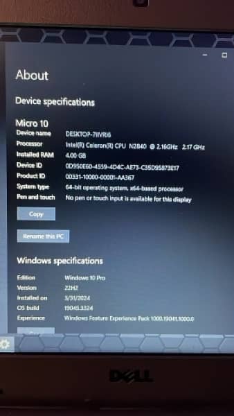 Dell 3120 4gb ram 16 gb ssd with windows 10 pro 2