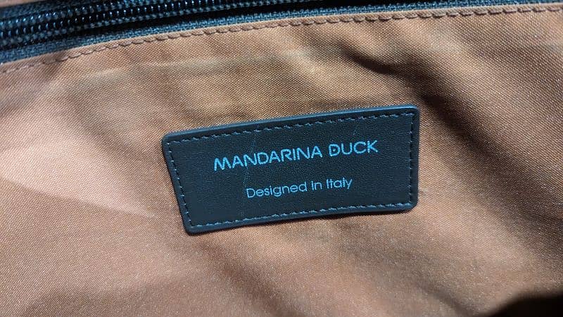 MANDARINA DUCK Pure Leather Briefcase Laptop Back 5